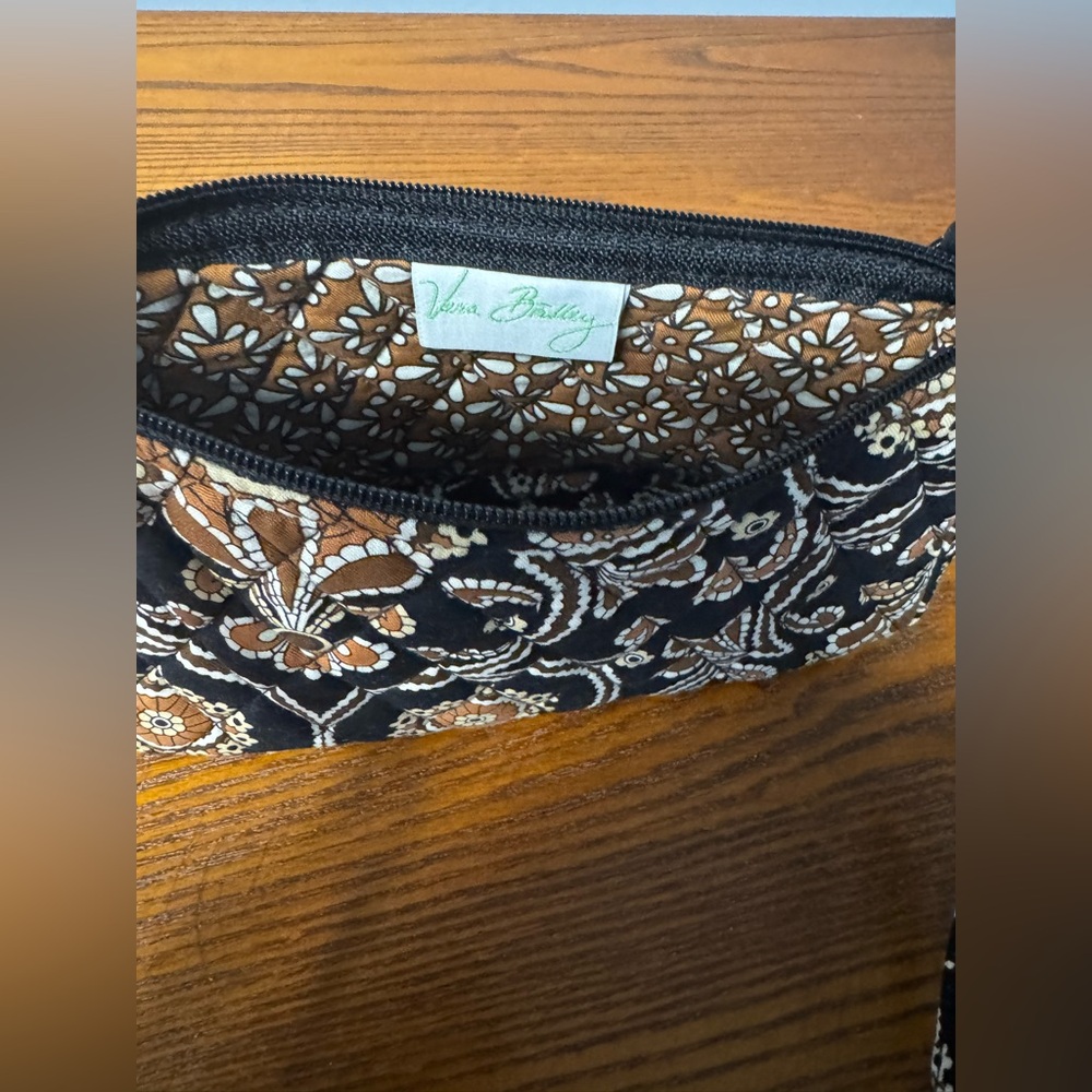 New Vera Bradley Bag ~ Black & Brown                8”W x 4”T - Picture 6 of 6